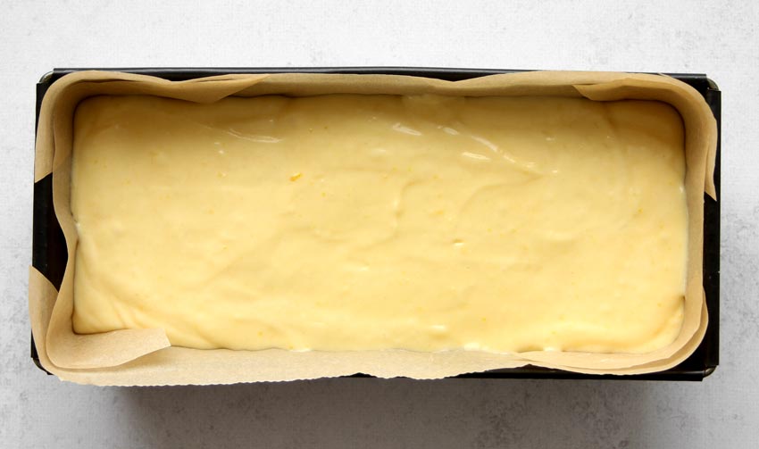 Teig Zitronenkuchen in Kastenform