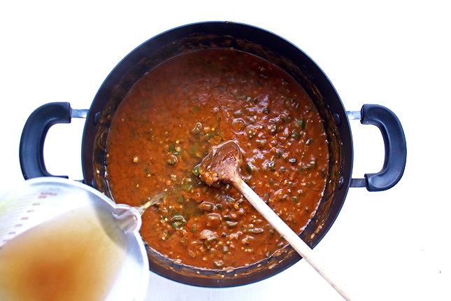 Zubereitung Lousiana Gumbo mit Huhn und Wurst