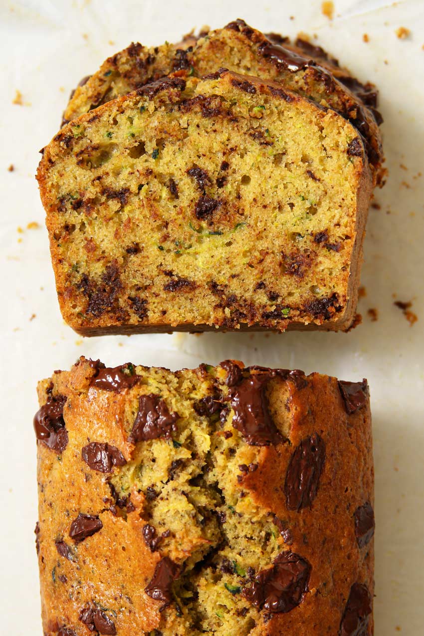 Aufgeschnittenes Zucchini Bread