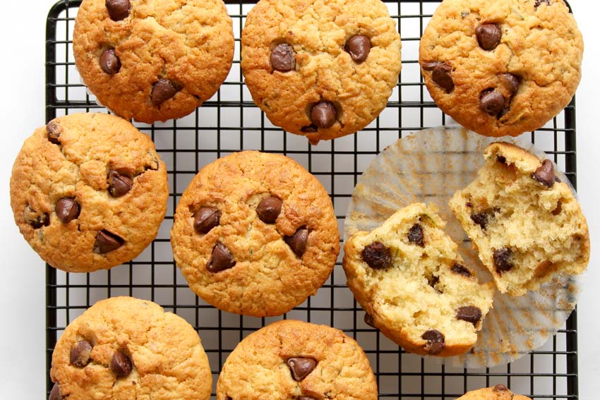 Gebackene Zucchini Schoko Muffins