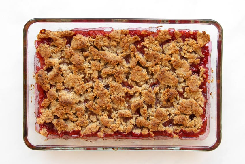 gebackener Zwetschken-Crumble
